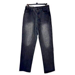 Alexander Wang Jeans Women Medium Black Rhinestone Strap High‎ Rise Straight Leg